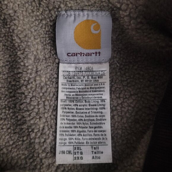 Vintage 90s Carhartt J164 CML 14806 sherpa lined canvas workwear - Picture 4 of 4
